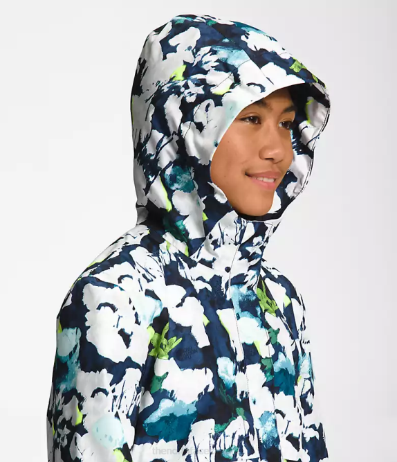 Summit Navy Abstrct Print Kids The North Face Antora Rain Jacket 42D0758