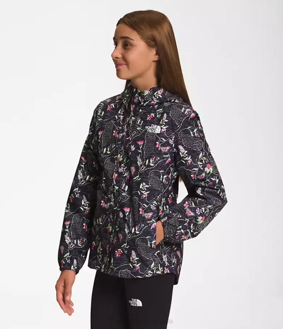 TNF Black Iwd Print Kids The North Face Antora Rain Jacket 42D0756