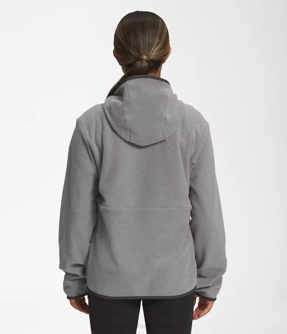 TNF Medium Grey Heather Kids The North Face Glacier Full-Zip Hooded Jacket 42D0519