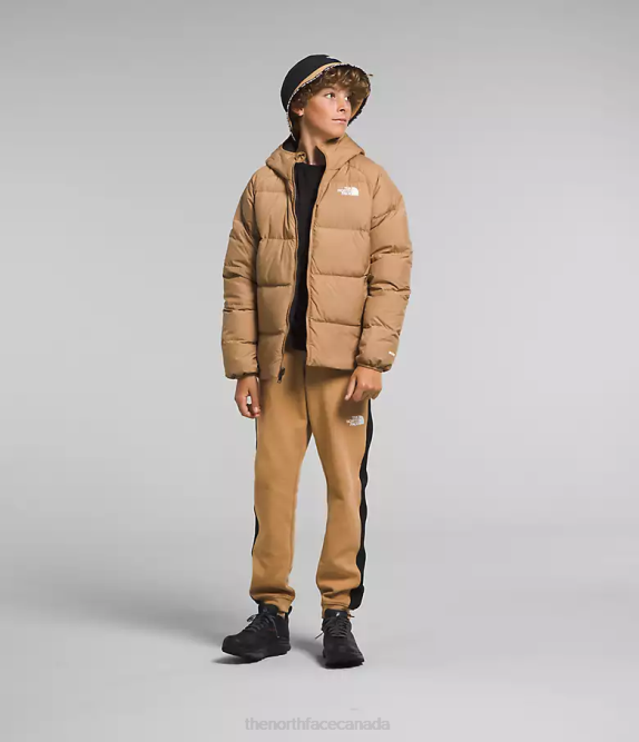 Almond Butter Kids The North Face Reversible North Down Hooded Jacket 42D0819