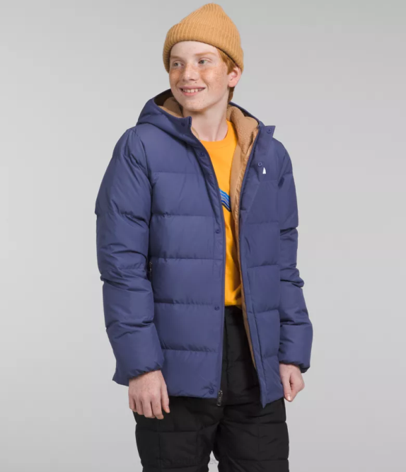 Cave Blue Kids The North Face North Down Fleece-Lined Parka 42D0688