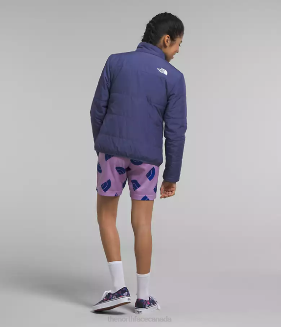 Cave Blue Kids The North Face Reversible Mossbud Jacket 42D01151