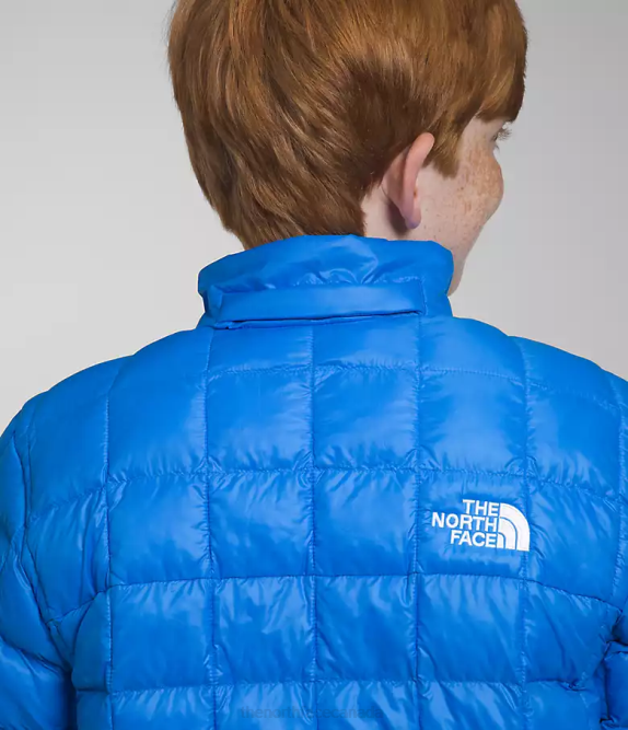 Optic Blue Kids The North Face ThermoBall Hooded Jacket 42D0632