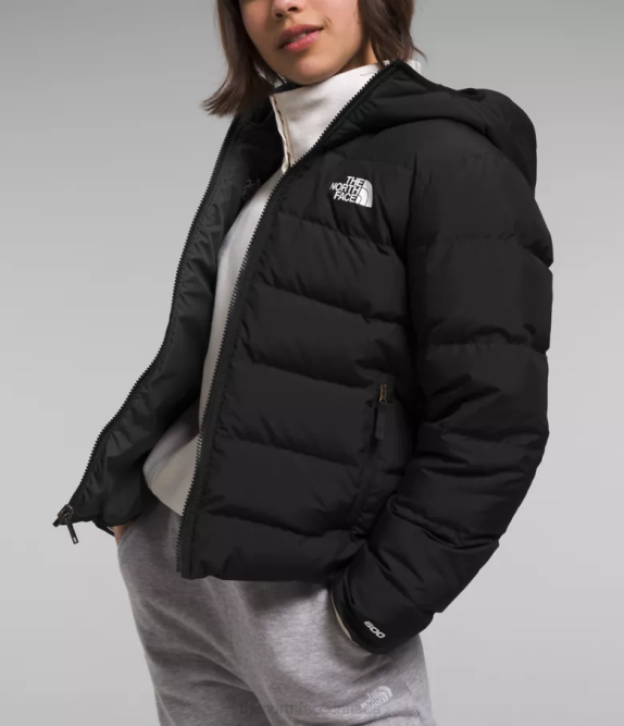 TNF Black Kids The North Face Reversible North Down Hooded Jacket 42D0627