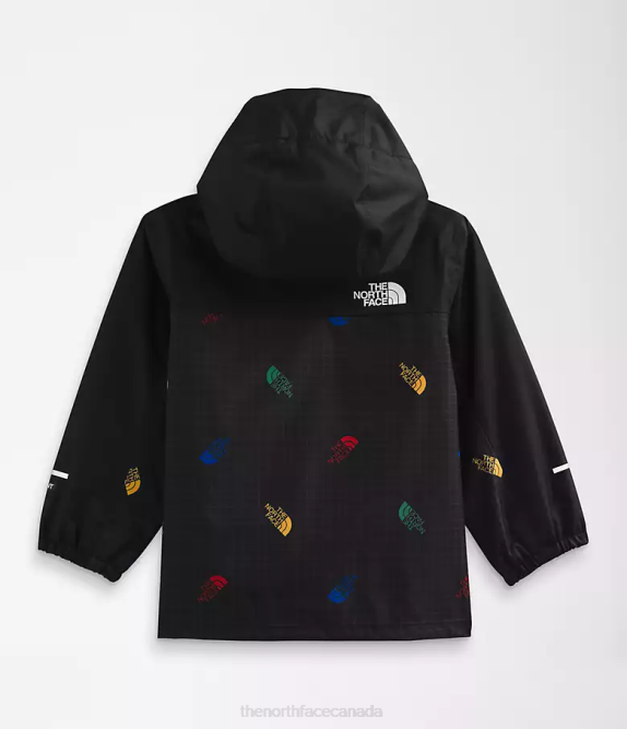 TNF Black Tossed Logo Grid Print Baby The North Face Antora Rain Jacket 42D0588