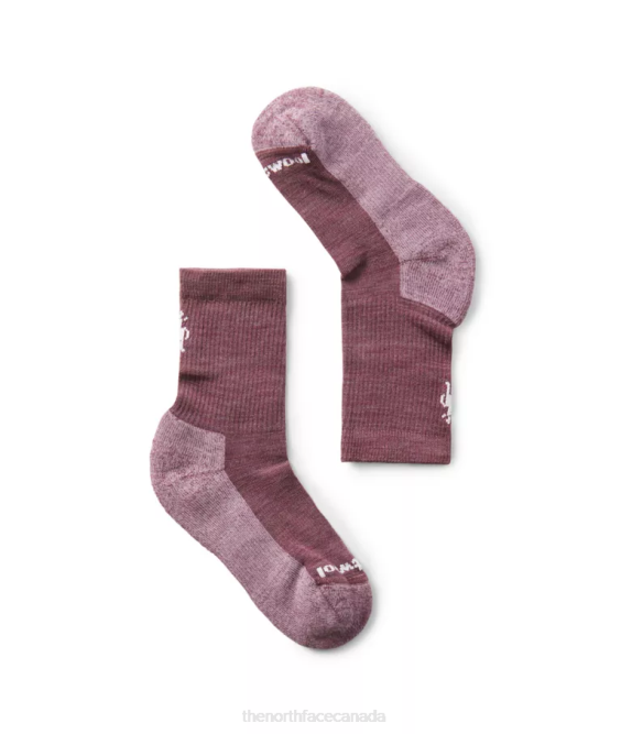 Argyle Purple Kids The North Face Hike Light Cushion Crew Socks 42D0343
