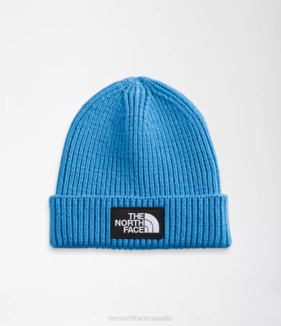 Super Sonic Blue Kids The North Face TNF Box Logo Cuffed Beanie 42D078