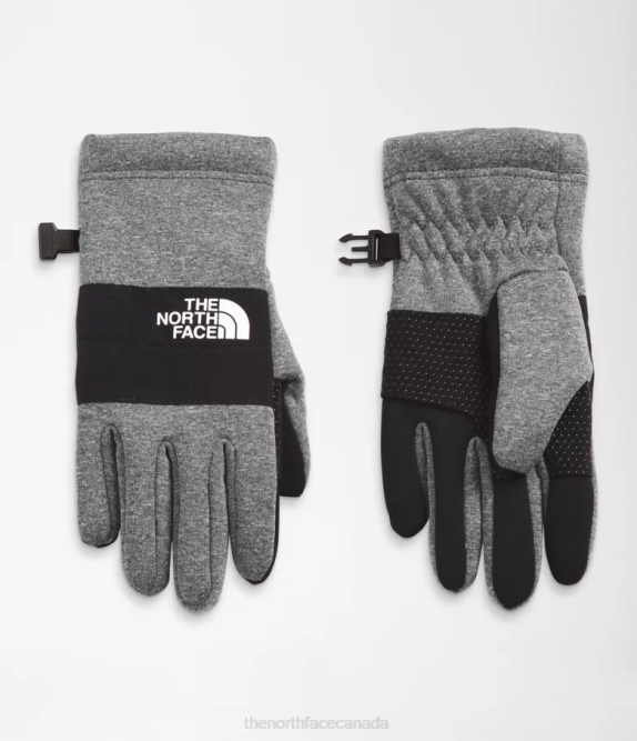 TNF Medium Grey Heather Kids The North Face Sierra Etip Gloves 42D01061