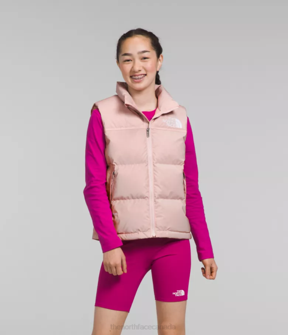 Pink Moss Kids The North Face 1996 Retro Nuptse Vest 42D0188