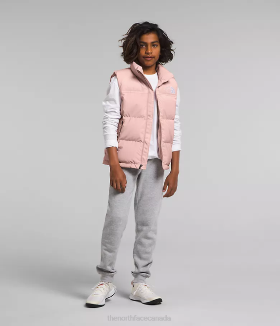 Pink Moss Kids The North Face 1996 Retro Nuptse Vest 42D0188