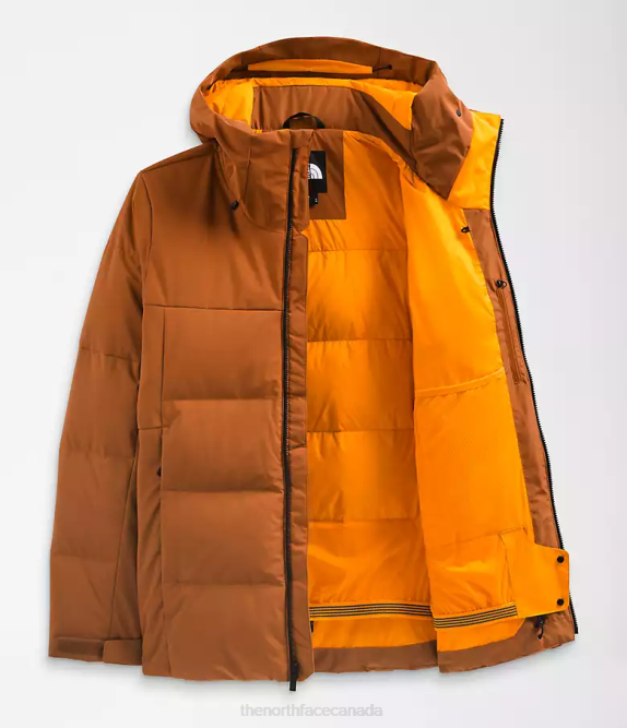 Leather Brown Men The North Face Corefire Down Jacket 42D01035