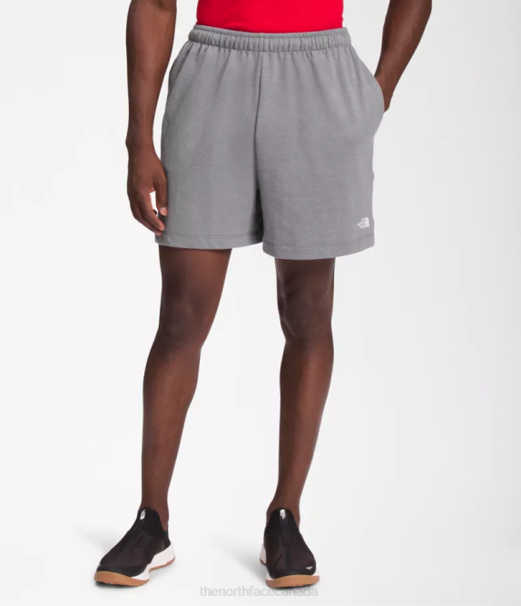 TNF Medium Grey Heather Men The North Face Simple Logo Fleece Shorts 42D0359