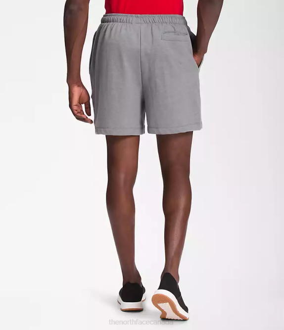TNF Medium Grey Heather Men The North Face Simple Logo Fleece Shorts 42D0359