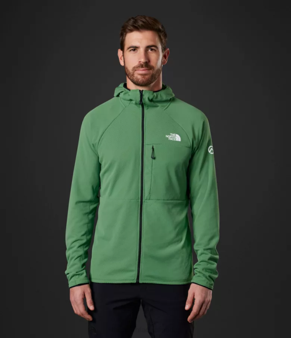 Deep Grass Green Men The North Face Summit Series FUTUREFLEECE Full-Zip Hoodie 42D0407