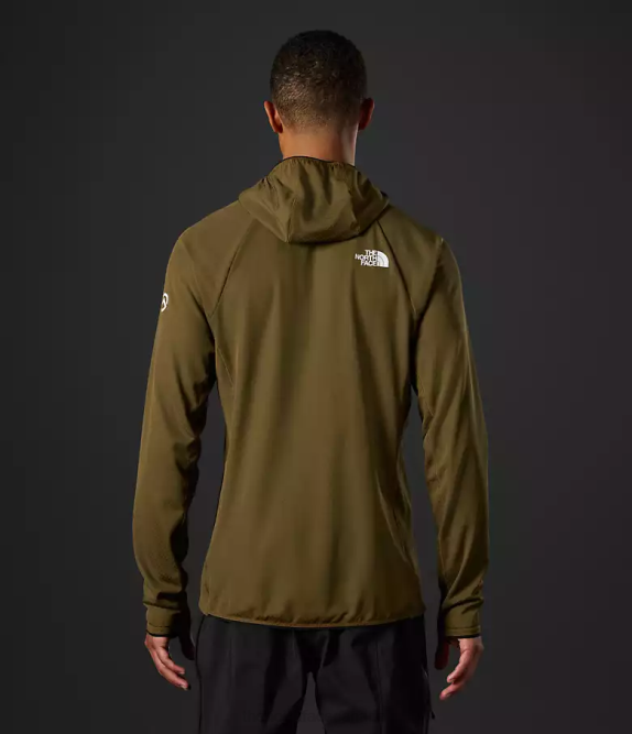 Military Olive Men The North Face Summit Series FUTUREFLEECE LT Pullover Hoodie 42D0348