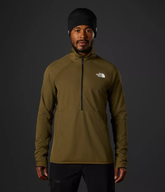 Military Olive Men The North Face Summit Series FUTUREFLEECE LT -Zip 42D0351