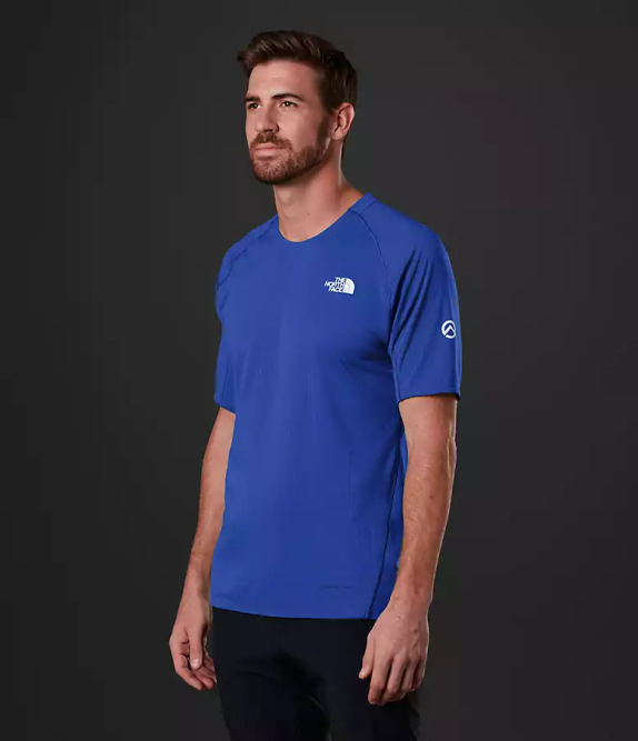 TNF Blue Men The North Face Summit Series Crevasse Short-Sleeve Tee 42D0956