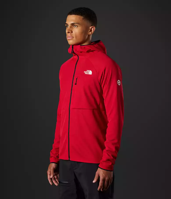 TNF Red Men The North Face Summit Series FUTUREFLEECE Full-Zip Hoodie 42D0406