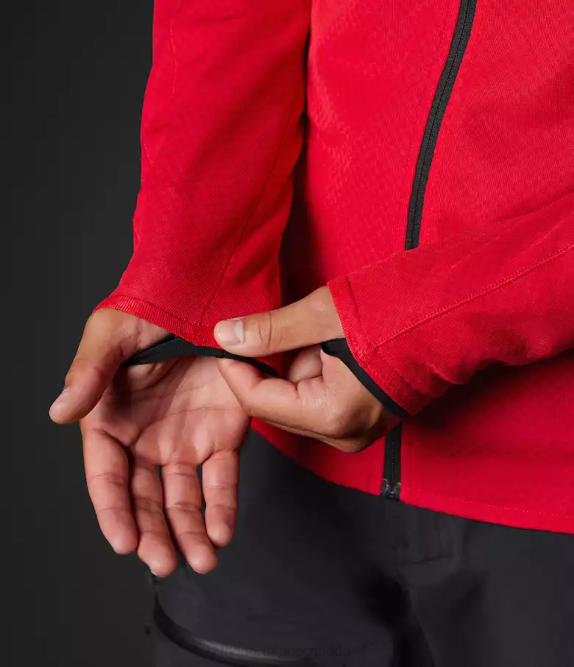 TNF Red Men The North Face Summit Series FUTUREFLEECE Full-Zip Hoodie 42D0406