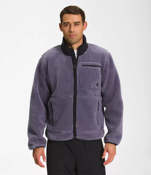 Lunar Slate Men The North Face Extreme Pile Full-Zip Jacket 42D0547