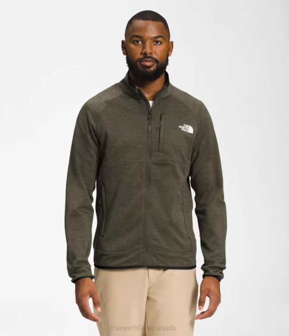 New Taupe Green Heather Men The North Face Canyonlands Full-Zip 42D0954