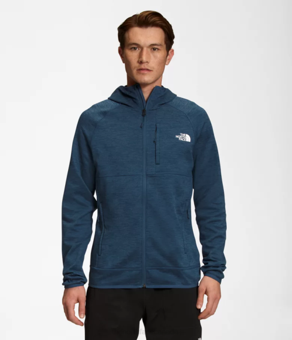 Shady Blue Heather Men The North Face Canyonlands Hoodie 42D0923