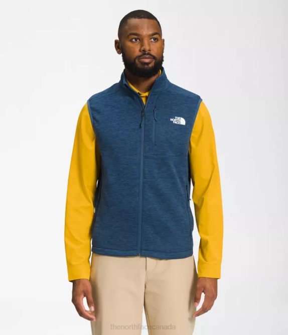 Shady Blue Heather Men The North Face Canyonlands Vest 42D097