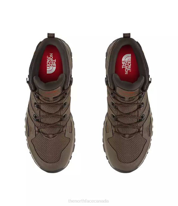 Bipartisan Brown/Coffee Brown Men The North Face Hedgehog Fastpack II Mid WP Boots 42D01218