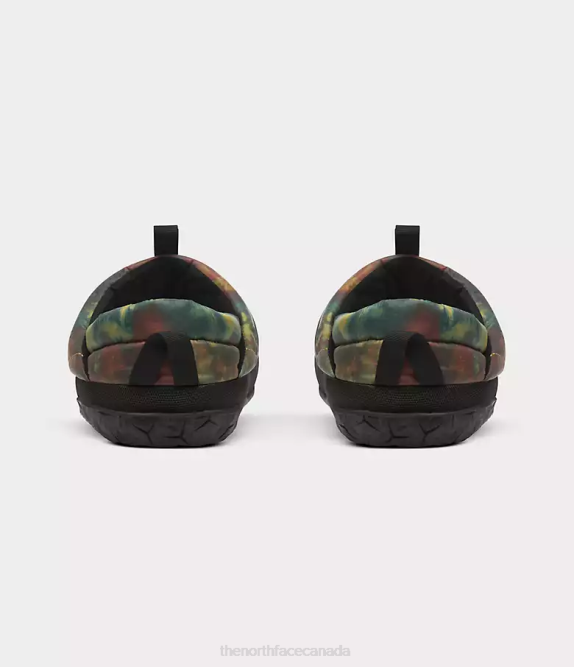 Antelope Tan Ice Dye Print/TNF Black Men The North Face Nuptse Mules 42D0557