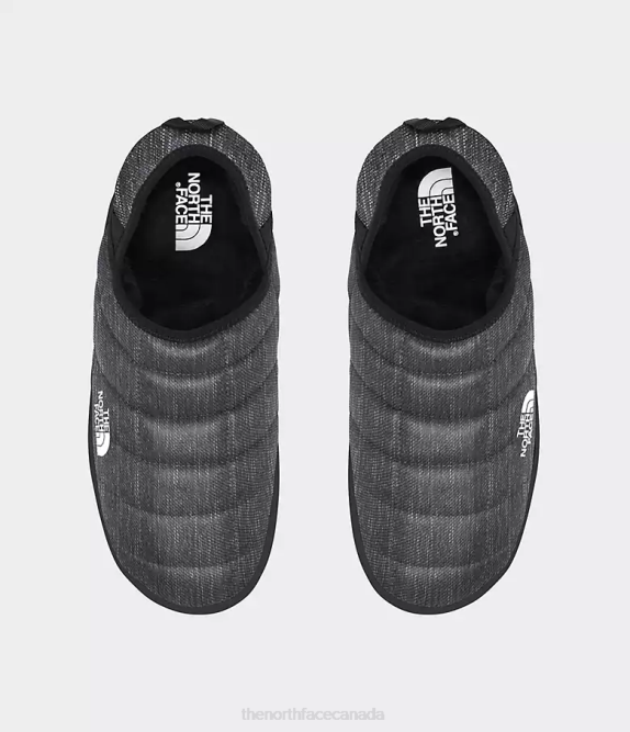 Phantom Grey Heather Print/TNF Black Men The North Face ThermoBall Traction Mules V 42D01128