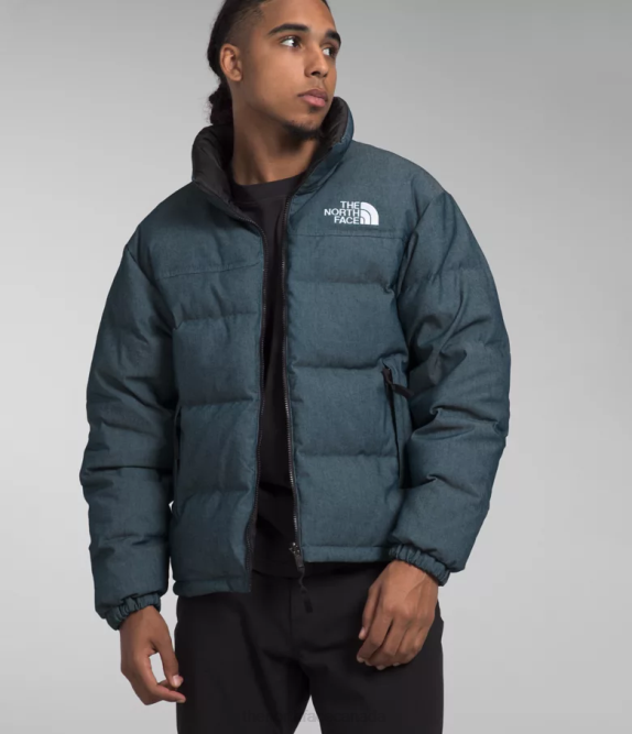Denim Blue/TNF Black Men The North Face 92 Reversible Nuptse Jacket 42D01205