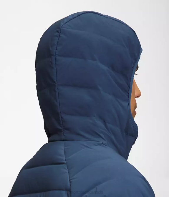 Shady Blue Men The North Face Belleview Stretch Down Hoodie 42D0919