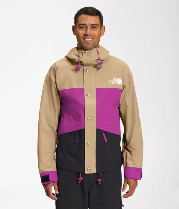 Khaki Stone/Purple Cactus Flower/TNF Black Men The North Face 86 Retro Mountain Jacket 42D01297