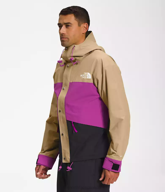 Khaki Stone/Purple Cactus Flower/TNF Black Men The North Face 86 Retro Mountain Jacket 42D01297