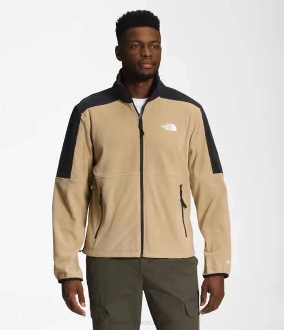 Khaki Stone/TNF Black Men The North Face TNF Polartec 100 Full-Zip 42D0483