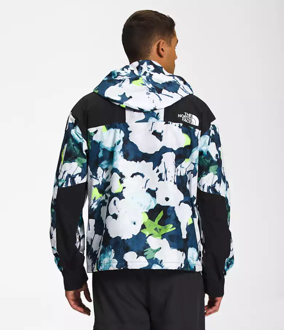 Smmt Navy Abstract Floral Print Men The North Face 86 Retro Mountain Jacket 42D01293
