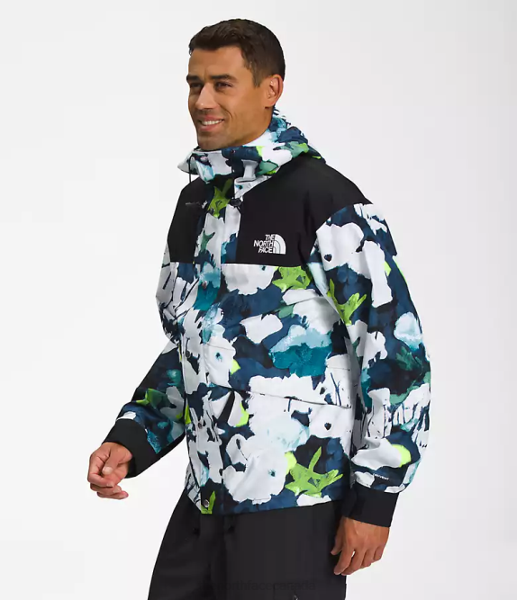 Smmt Navy Abstract Floral Print Men The North Face 86 Retro Mountain Jacket 42D01293
