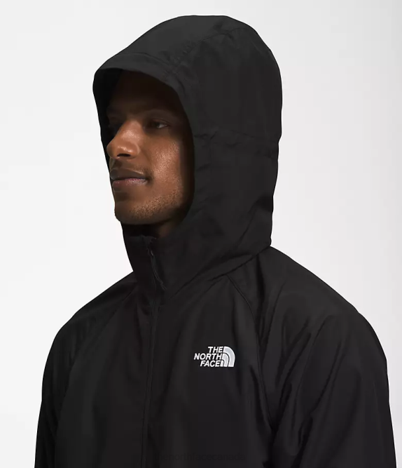 TNF Black/Dusty Coral Orange Men The North Face Flyweight Hoodie 2.0 42D0478