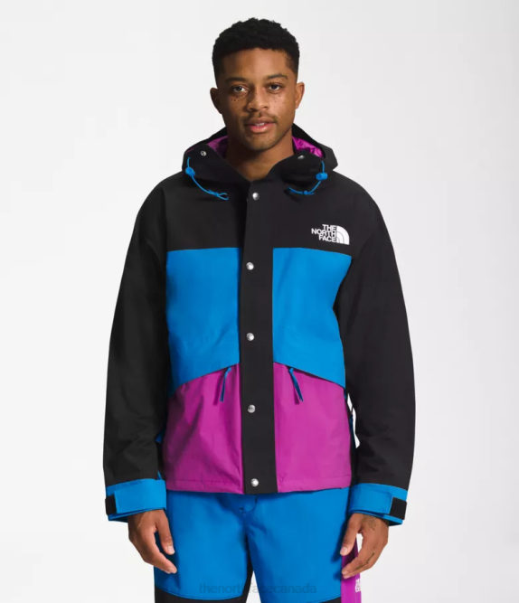 TNF Black/Super Sonic Blue/Purple Cactus Flower Men The North Face 86 Retro Mountain Jacket 42D01296