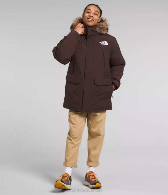 Coal Brown/Almond Butter Monogram Print Men The North Face McMurdo Parka 42D03