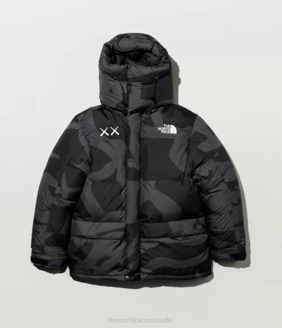 Kw TNF Black Hym Print Men The North Face TNF x KAWS Retro 1994 Himalayan Parka 42D0144