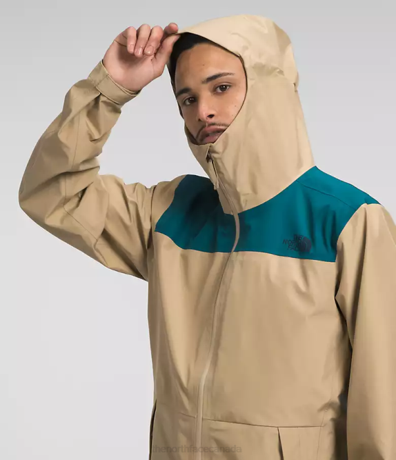 Blue Coral/Khaki Stone Men The North Face Dryzzle FUTURELIGHT Jacket 42D01117