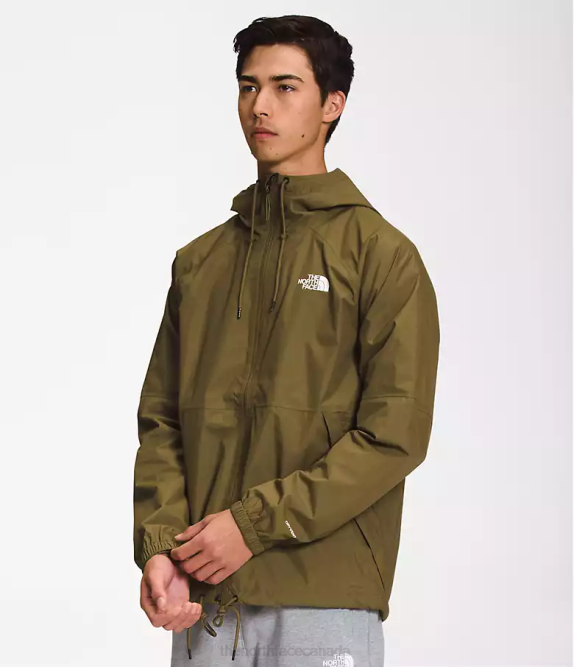 Military Olive Men The North Face Antora Rain Hoodie 42D01197