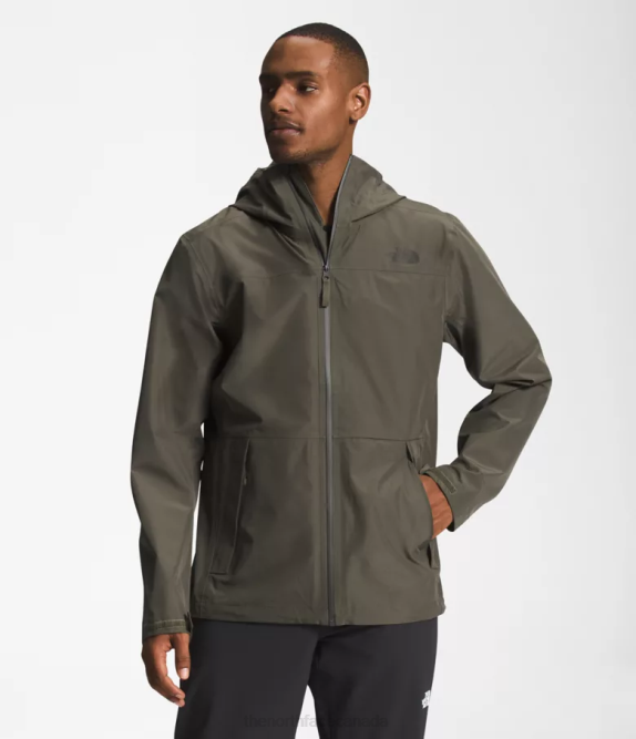 New Taupe Green Men The North Face Dryzzle FUTURELIGHT Jacket 42D01116