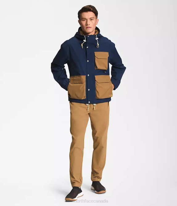 Summit Navy/Utility Brown Men The North Face M66 Utility Rain Jacket 42D0294