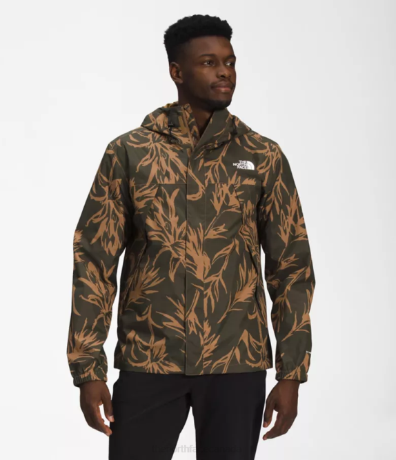 Utility Brown Tropical Paintbrush Print Men The North Face Antora Jacket 42D0287