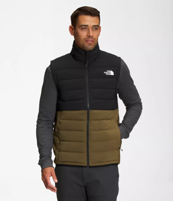 TNF Black/Military Olive Men The North Face Belleview Stretch Down Vest 42D01032