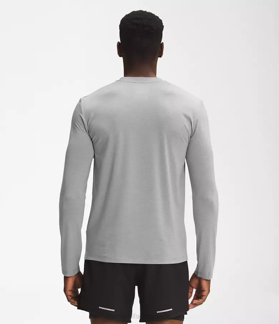 Meld Grey Heather Men The North Face Wander Long-Sleeve 42D021