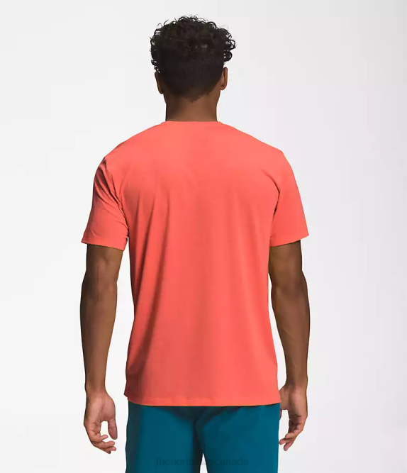 Retro Orange Men The North Face Wander Short-Sleeve 42D01261