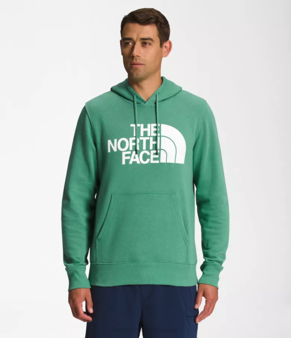 Deep Grass Green/TNF White Men The North Face Half Dome Pullover Hoodie 42D0109